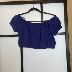 Blue classy crop top
